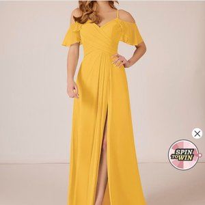 Dakota Marigold Azazie Bridesmaid Dress